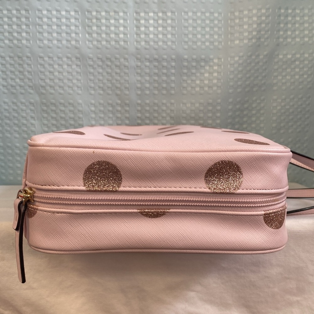 *SOLD*Kate Spade Haven Lane Glitter Polka Dot Giana Travel Cosmetic Case In - Picture 8 of 14